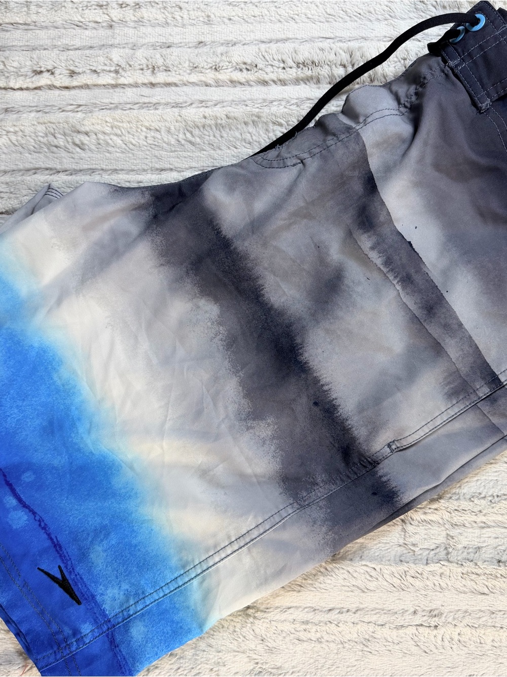 Speedo Blue Gray Ombre Board Shorts XL